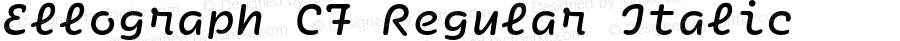 Ellograph CF Regular Italic