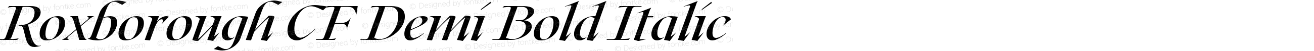 Roxborough CF Demi Bold Italic