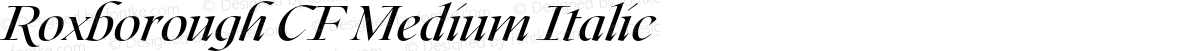 Roxborough CF Medium Italic