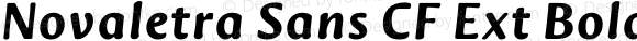 Novaletra Sans CF Ext Bold Italic