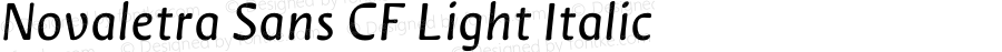 Novaletra Sans CF Light Italic