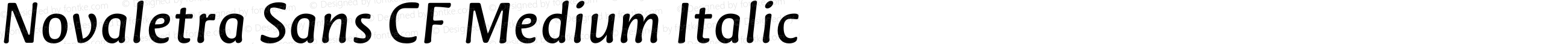 Novaletra Sans CF Medium Italic