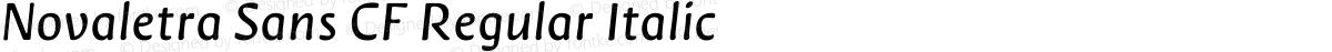 Novaletra Sans CF Regular Italic