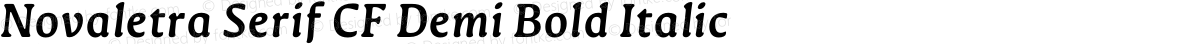 Novaletra Serif CF Demi Bold Italic