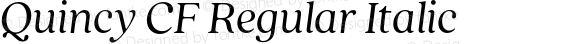 Quincy CF Regular Italic