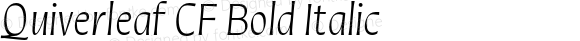 Quiverleaf CF Bold Italic