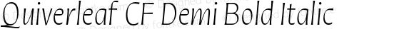 Quiverleaf CF Demi Bold Italic