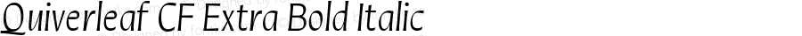 Quiverleaf CF Extra Bold Italic