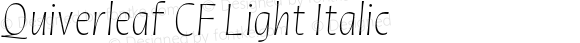 Quiverleaf CF Light Italic