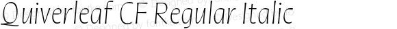 Quiverleaf CF Regular Italic