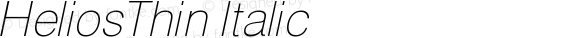 HeliosThin Italic