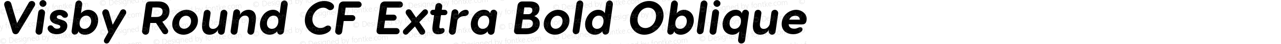 Visby Round CF Extra Bold Oblique