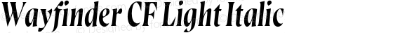 Wayfinder CF Light Italic