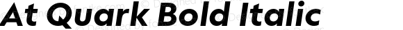 At Quark Bold Italic