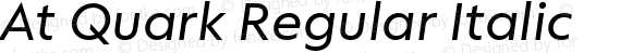 At Quark Regular Italic Version 1.000;Glyphs 3.1.2 (3151)