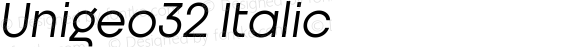 Unigeo32 Italic