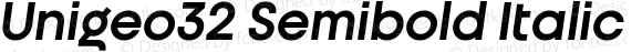 Unigeo32 Semibold Italic