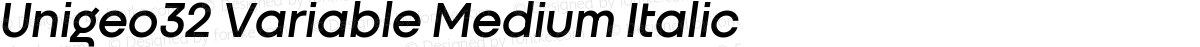 Unigeo32 Variable Medium Italic