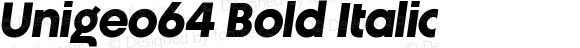 Unigeo64 Bold Italic