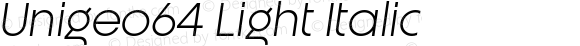 Unigeo64 Light Italic