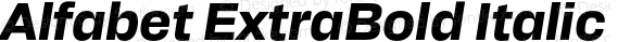 Alfabet ExtraBold Italic