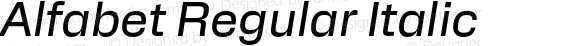 Alfabet Regular Italic