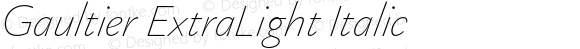 Gaultier ExtraLight Italic