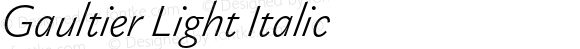 Gaultier Light Italic