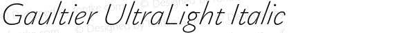 Gaultier UltraLight Italic