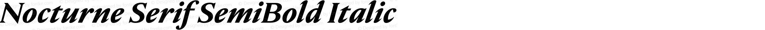 Nocturne Serif SemiBold Italic