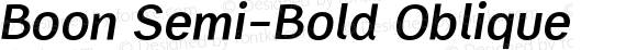 Boon Semi-Bold Oblique
