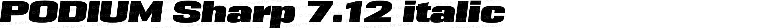 PODIUM Sharp 7.12 italic