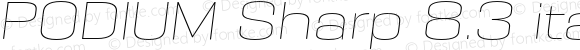 PODIUM Sharp 8.3 italic