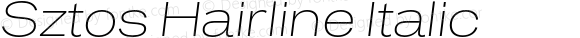 Sztos Hairline Italic