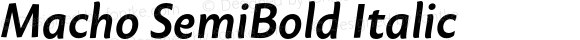 Macho SemiBold Italic