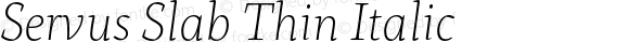 Servus Slab Thin Italic