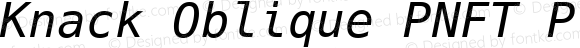 Knack Oblique PNFT Plus Font Awe RegularOblique