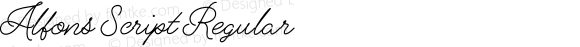 Alfons Script Regular