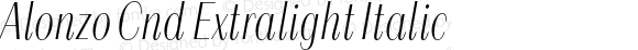 Alonzo Cnd Extralight Italic