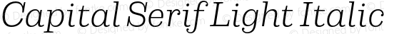 Capital Serif Light Italic