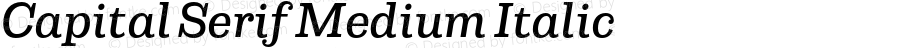 Capital Serif Medium Italic