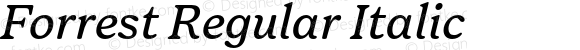 Forrest Regular Italic