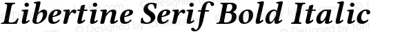 Libertine Serif Bold Italic