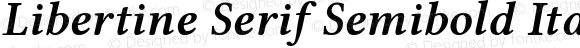 Libertine Serif Semibold Italic