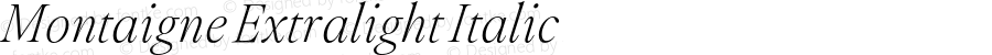 Montaigne Extralight Italic