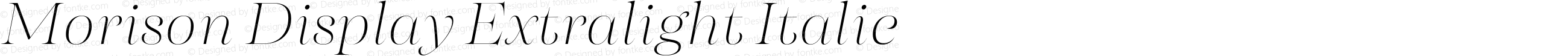 Morison Display Extralight Italic