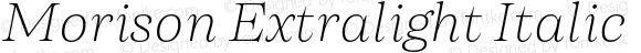 Morison Extralight Italic