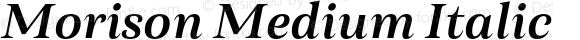 Morison Medium Italic