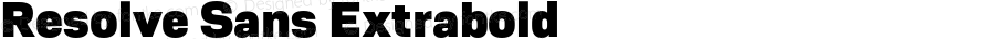 Resolve Sans Extrabold