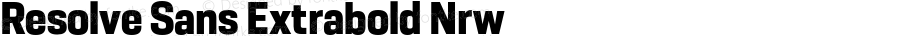 Resolve Sans Extrabold Nrw